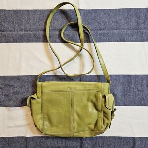 Fossil Pistachio Green Small Leather Cross Body Bag